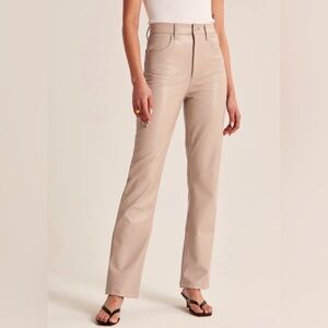 Abercrombie & Fitch 90's Straight Ultra High Rise Vegan Leather Pants - 27 Short